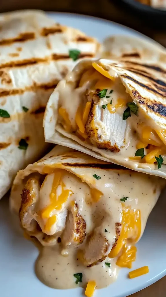 🌯 Spicy Honey Garlic Chicken Wraps
