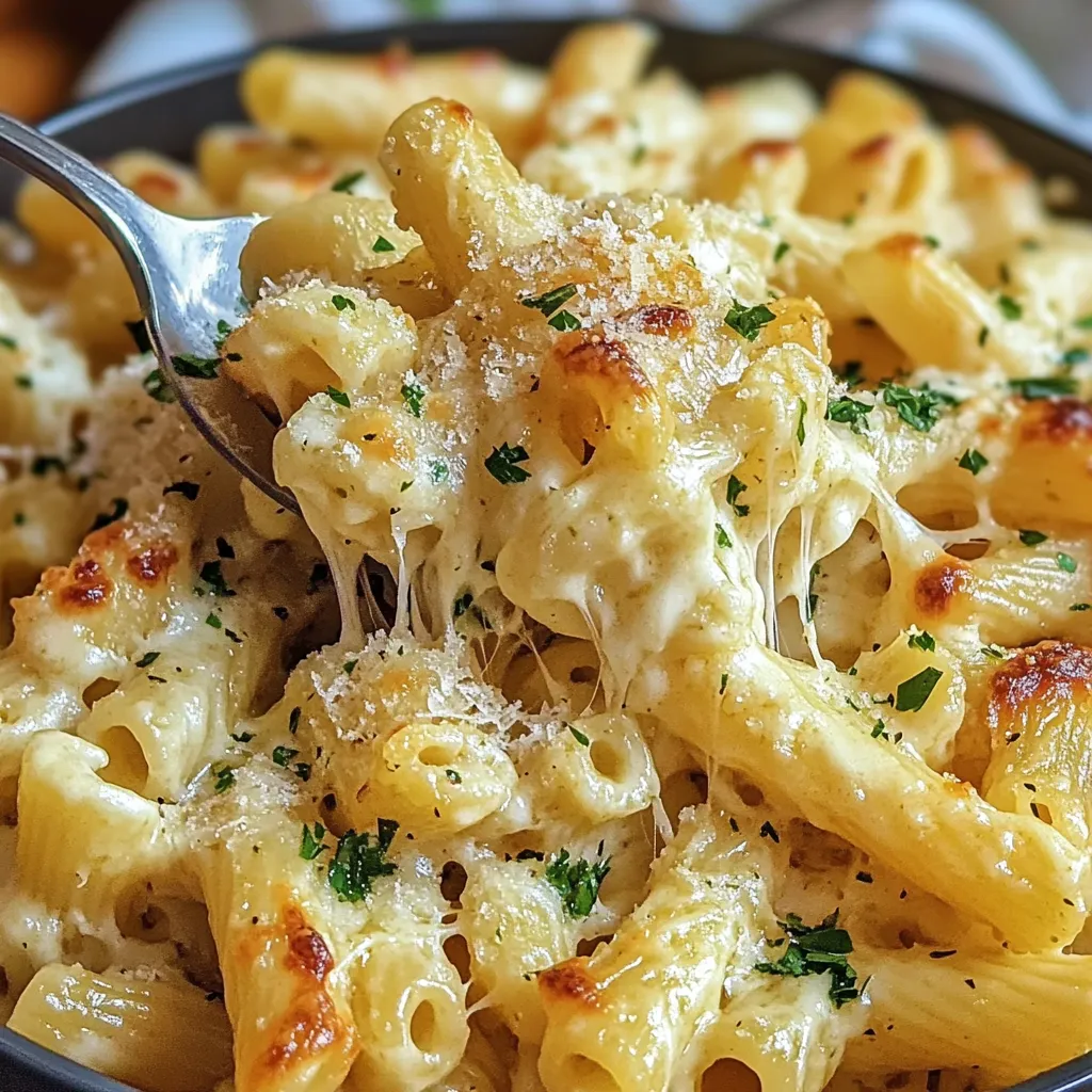 Creamy Garlic Parmesan Pasta Bake