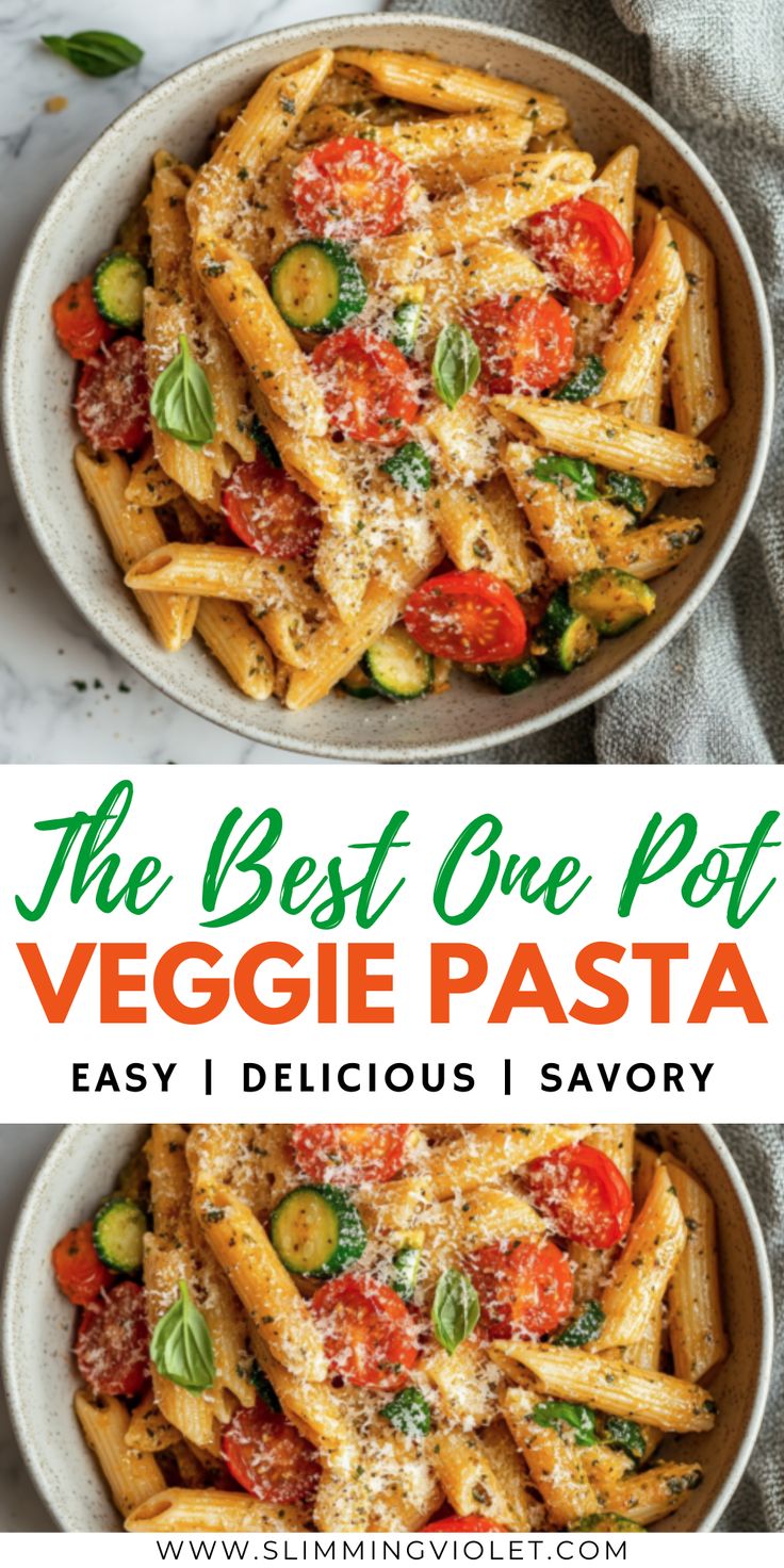 The Best One Pot Veggie Pasta