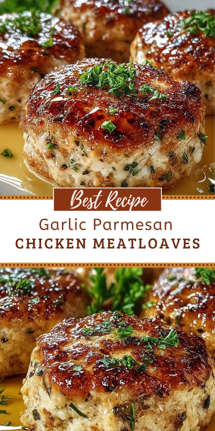 Garlic Parmesan Chicken Meatloaf