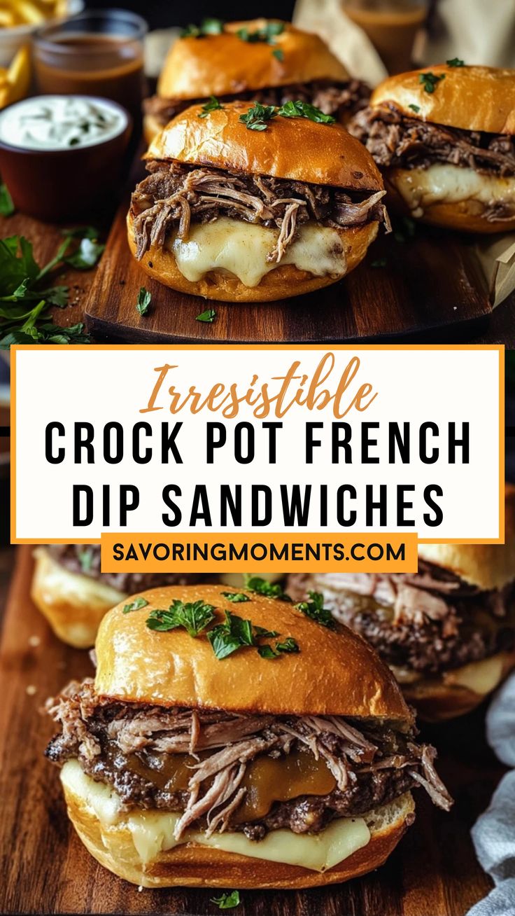 Crock Pot French Dip Sandwiches