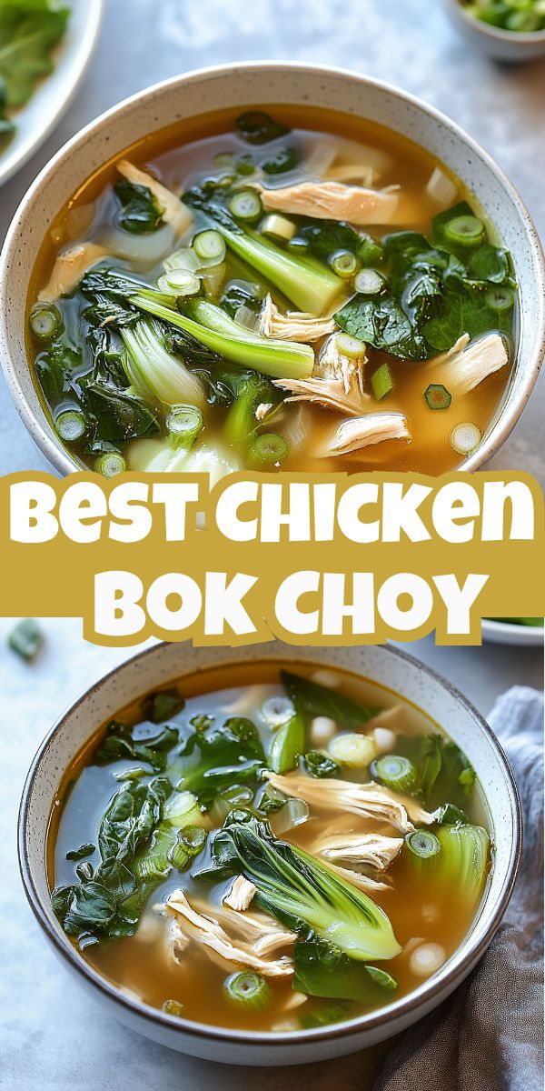 Bok Choy Chicken Soup Recipe Card