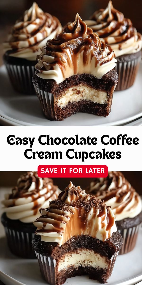 Chocolate Coffee Cream Cupcakes
