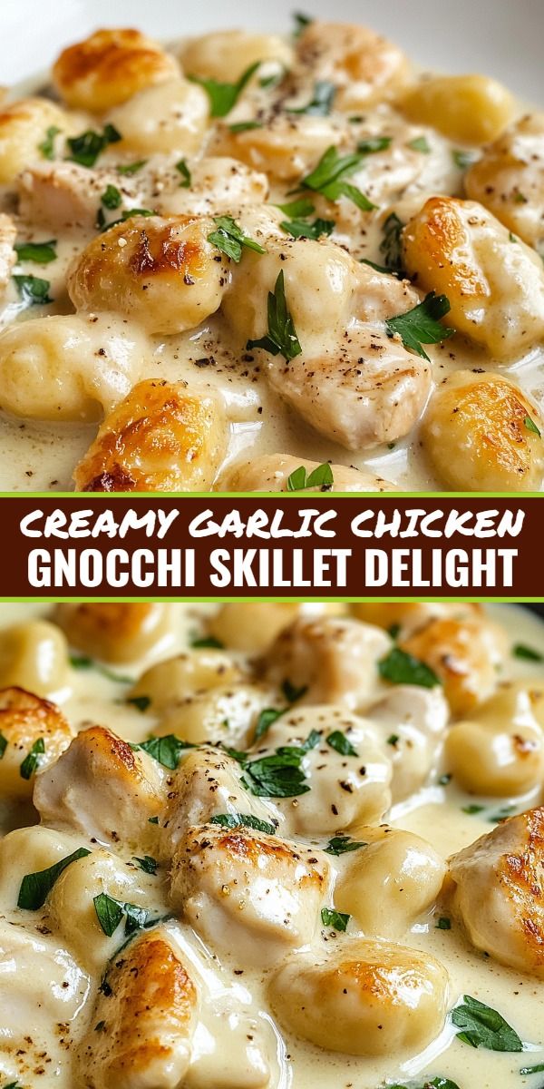 Creamy Garlic Chicken Gnocchi Skillet