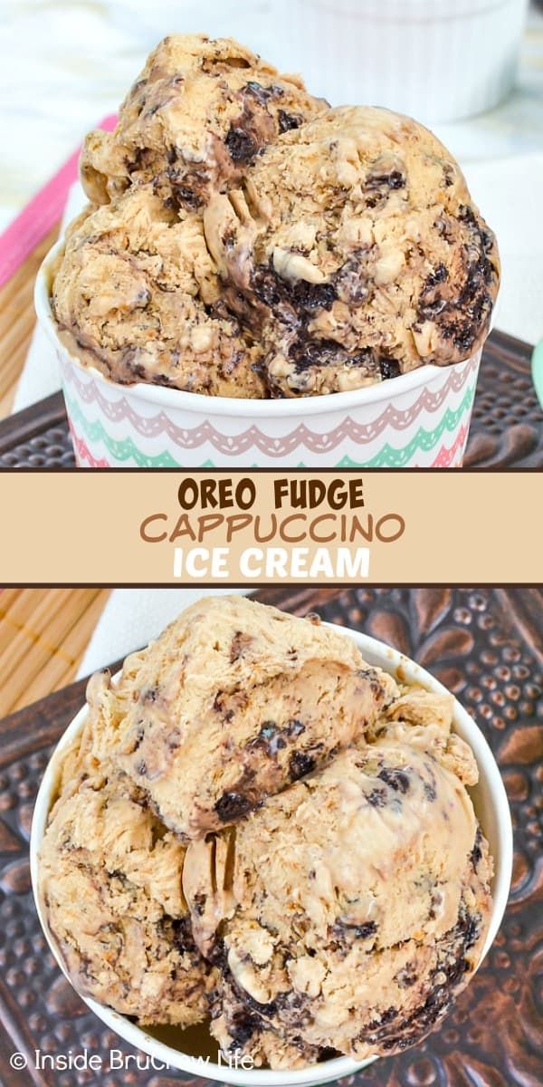 Oreo Fudge Cappuccino Ice Cream (No-Churn)