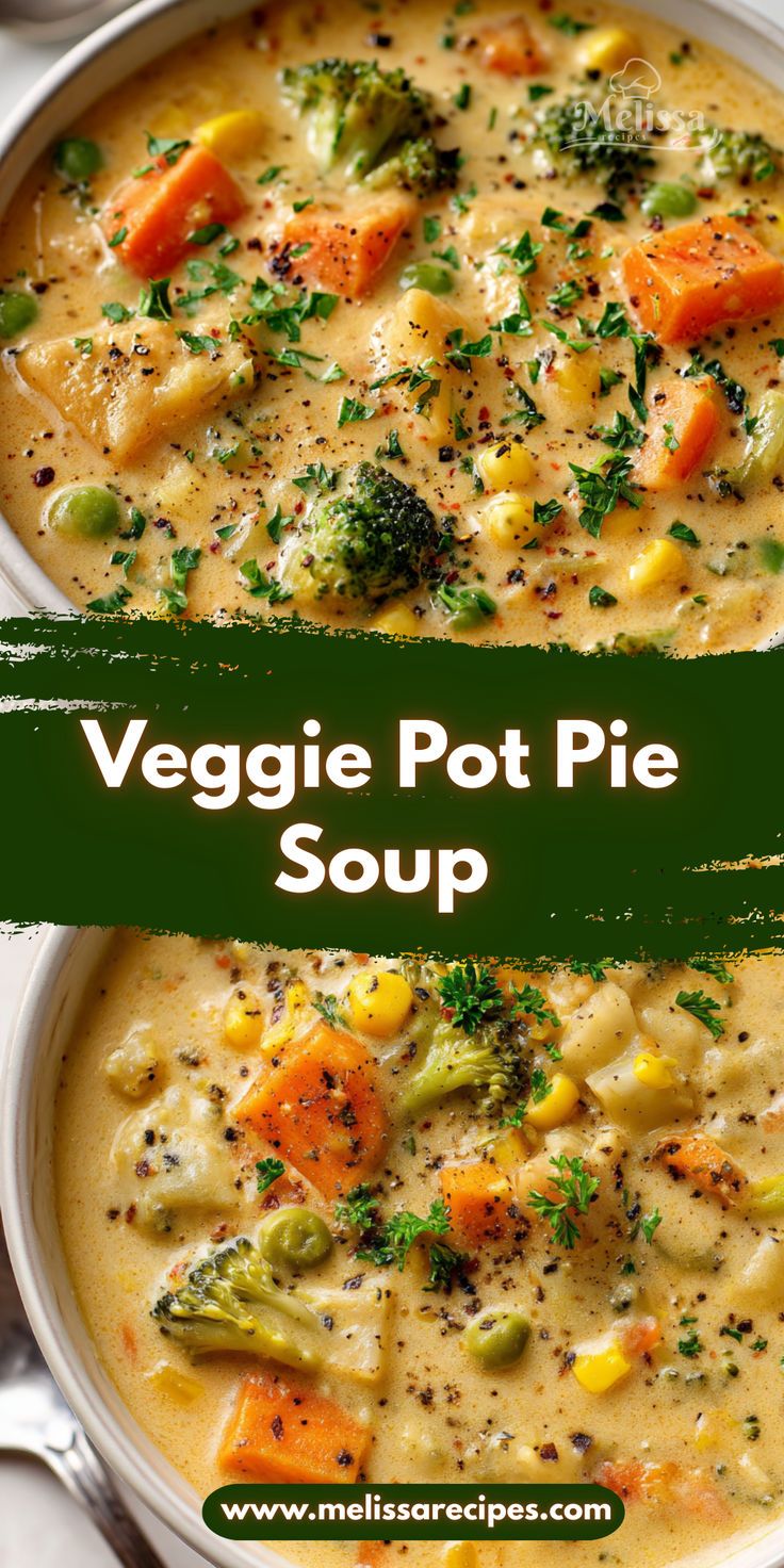 Veggie Pot Pie Soup Recipe Card