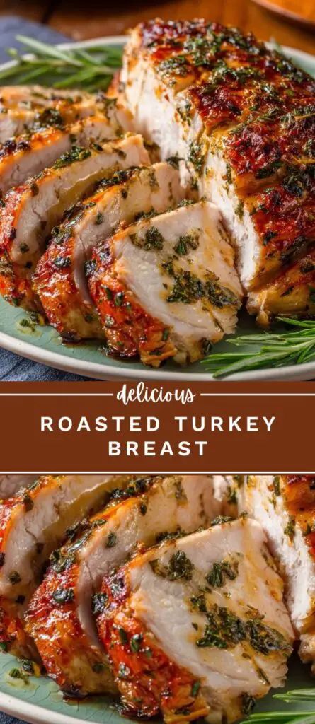 Juicy Garlic Herb Roasted Turkey Breast